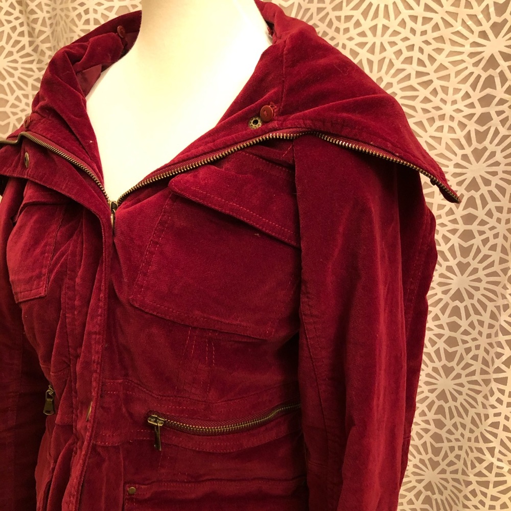 New York & Company Burgundy Red Zip Up Jacket - Picture 8 of 8